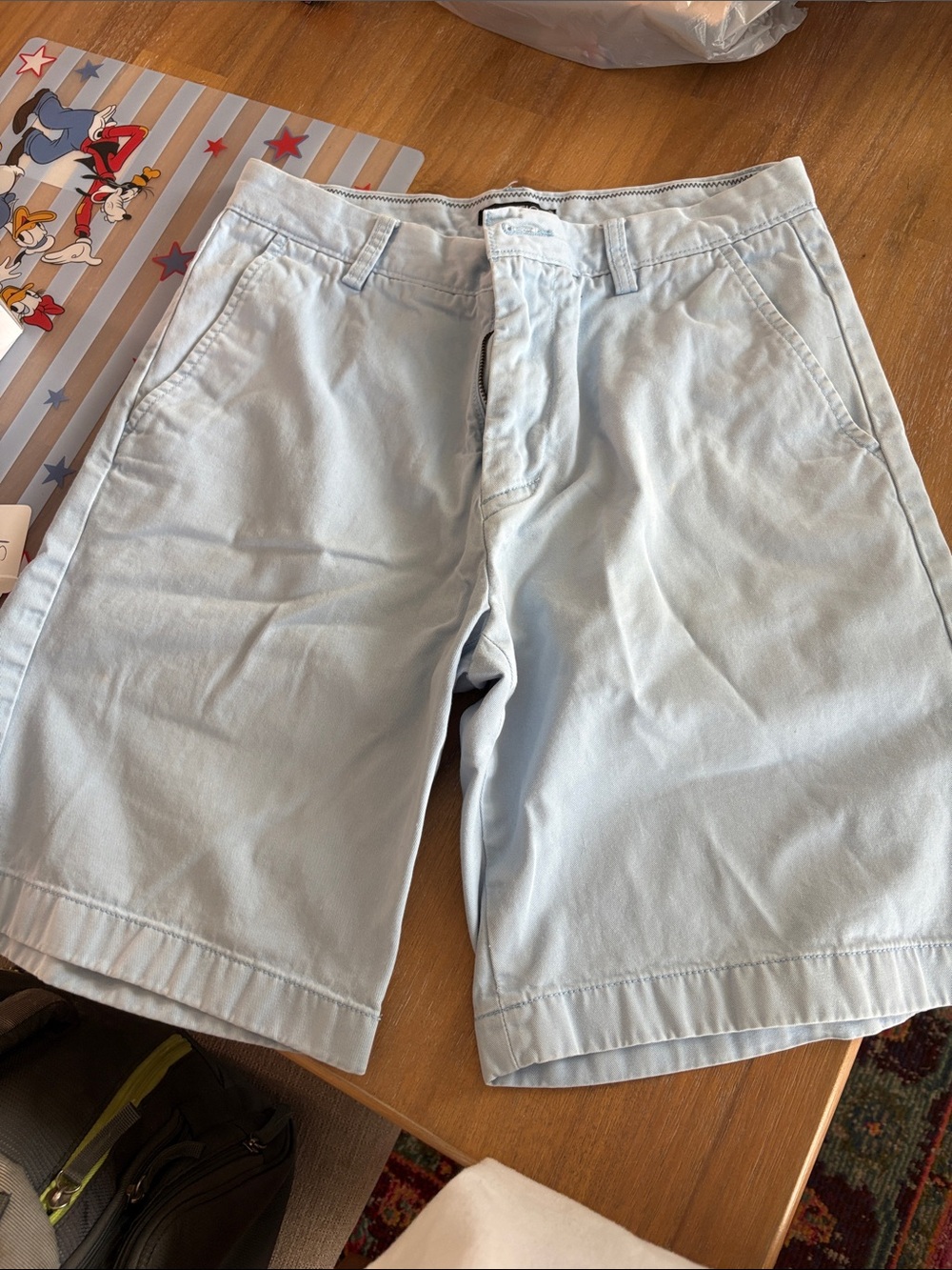 Nautica Pale Blue Flat-Front Men's Shorts